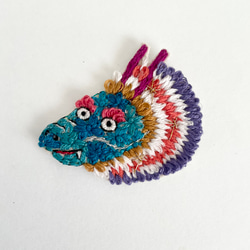 辰さんの刺繍ブローチ4 / 2024干支 / Dragon embroidery brooch 1枚目の画像