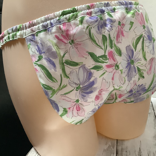 シャーテイング使用【水彩 花柄】浅ばき、深ばき、S〜3L