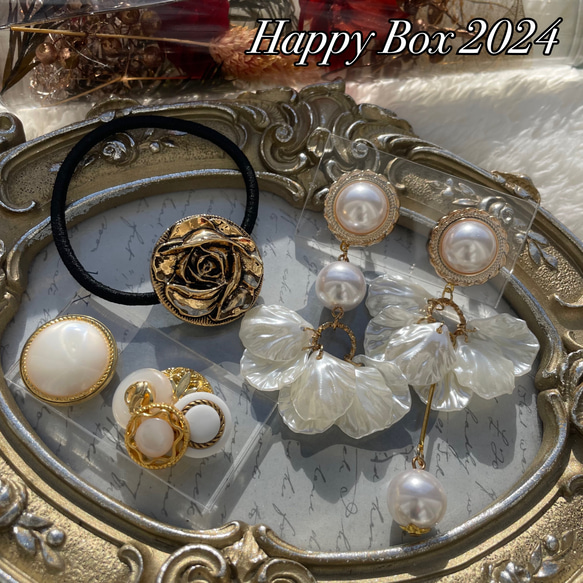Happy box 2024☆お得過ぎるボタンアクセサリーまとめ売り☆限定1 