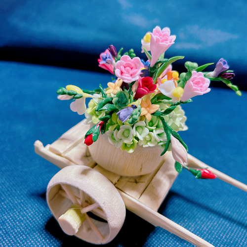 竹細工＊花ぐるま その他置物 hitomade 通販 17069162｜Creema(クリーマ)