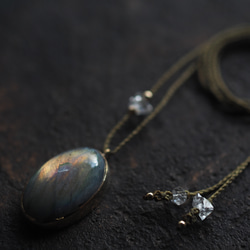 labradorite brass necklace (kotohogi) 7枚目の画像