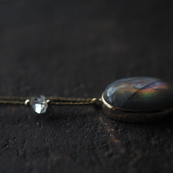 labradorite brass necklace (kotohogi) 11枚目の画像