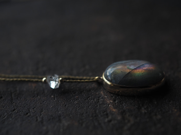 labradorite brass necklace (kotohogi) 11枚目の画像