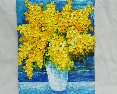 油絵 油彩 油彩画 絵 絵画【ミモザ】 油絵 油彩 油彩画 絵 絵画【ミモザ】 | HIROSHI1990