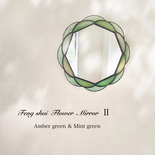 ステンドグラス8角ミラーオリーブ飾り(455) 928114553280778d3228ab25c82f8d