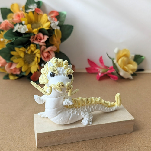 干支 置物 絵付 龍 辰 花入れ インテリア・生活道具