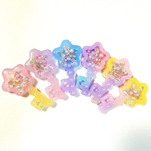 ゆめかわ星の鍵キーホルダー/シャカシャカキーホルダー その他雑貨 sno