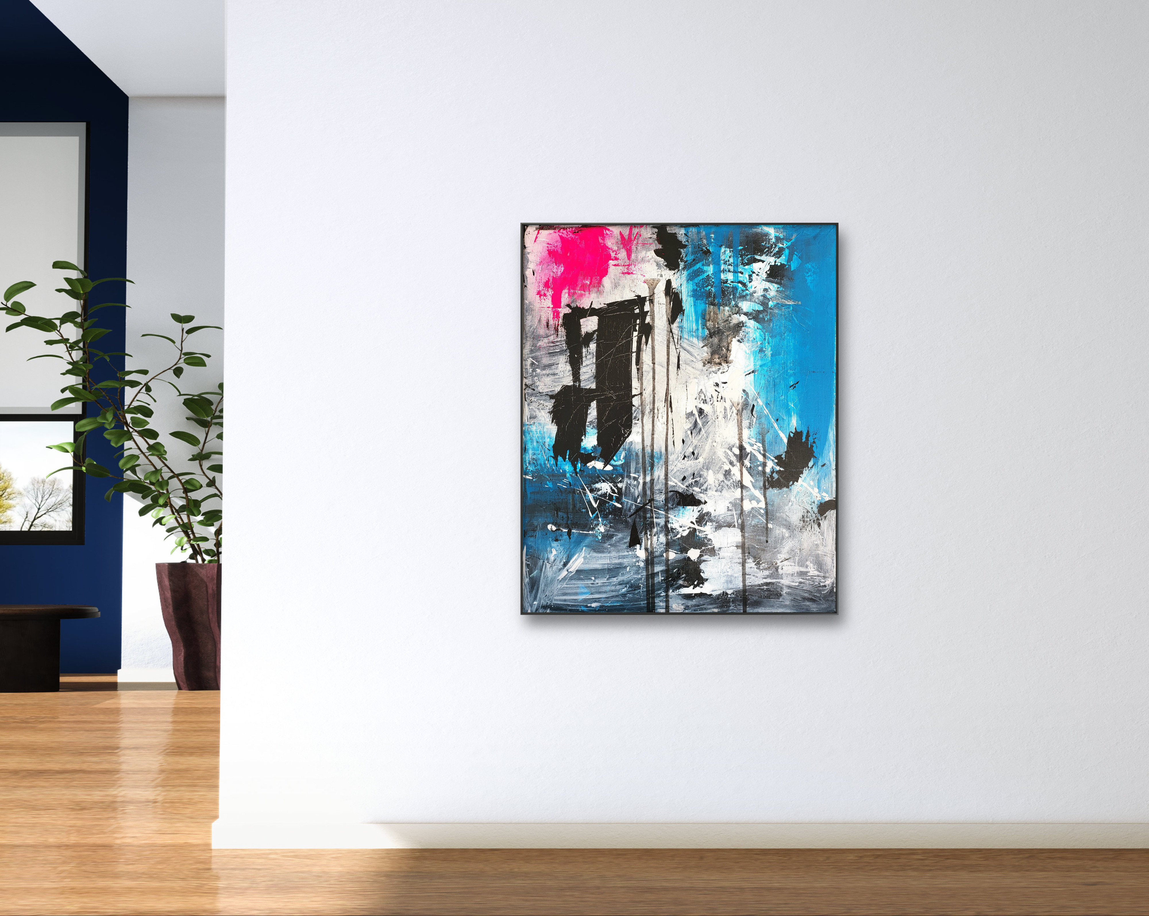 ファイブ / 抽象画 50×40㎝ キャンバス インテリア ギフト おしゃれ ファイブ - 抽象画 50×40㎝ 原画1点のみ キャンバス インテリア