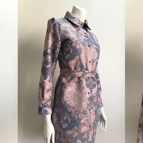 1点もの・デザイン画付き】イタリア製ゴブラン織りジャガード生地  