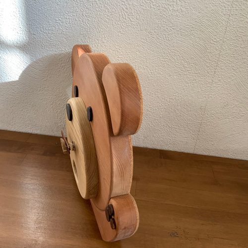 木目が温かい熊の掛け時計 木製 日本製 ハンドメイド インテリア 小物 楽天市場】掛け時計 木製 ヤマト工芸 yamato Clock Zoo クマ