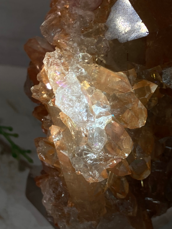 心身のデトックス✨　レインボー　タンジェリンクォーツ　クラスター　原石　蜜柑水晶 10枚目の画像