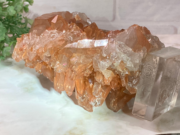 心身のデトックス✨　レインボー　タンジェリンクォーツ　クラスター　原石　蜜柑水晶 8枚目の画像