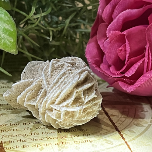 知性の石】砂漠の薔薇 デザートローズ セレナイト 原石 ラフストーン