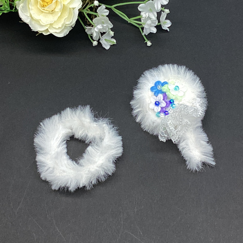 雪の結晶ドレス〜リカちゃん用2way着せ替えドレス つけ襟 パニエ付き