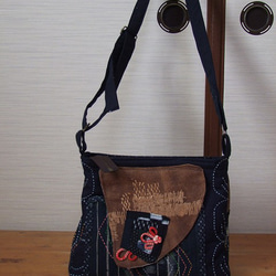 古布　前掛け　ショルダーバッグ　ハンドメイド c2579823f052e84784473824e78307