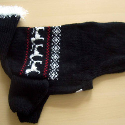 ウィペット、中型犬用☆犬模様の編み込みセーター 1枚目の画像