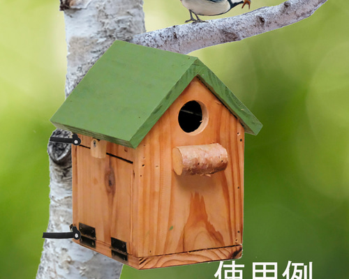 巣箱・シジュウカラ・野鳥３個セットnekoneko 楽天市場】手作り 野鳥用巣箱（シジュウカラ）国産 木製巣箱