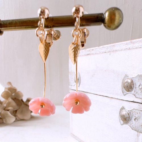 春 桜 ピンクグラデーション お洒落 ハンドメイド ピアス