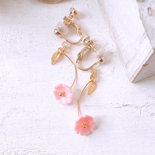 桜イヤリング/ピアス Sakura earrings/piace 揺れるタイプ 桜