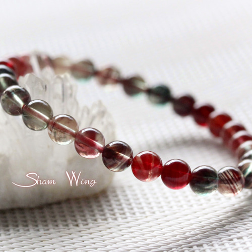 宝石質カラーチェンジアンデシン約6.4～6.6mmブレスレット✧希少  