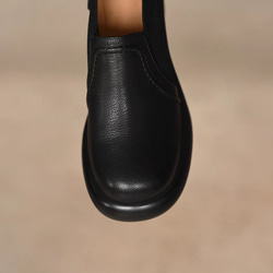 ショートブーツ 厚底ブーツ ストレッチシューズ 幅広 甲高 ゆったり幅 3e 旅行 ウェッジソール ゆったり ワイズ3e 7枚目の画像