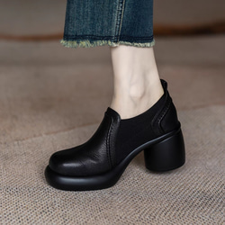 ショートブーツ 厚底ブーツ ストレッチシューズ 幅広 甲高 ゆったり幅 3e 旅行 ウェッジソール ゆったり ワイズ3e 2枚目の画像