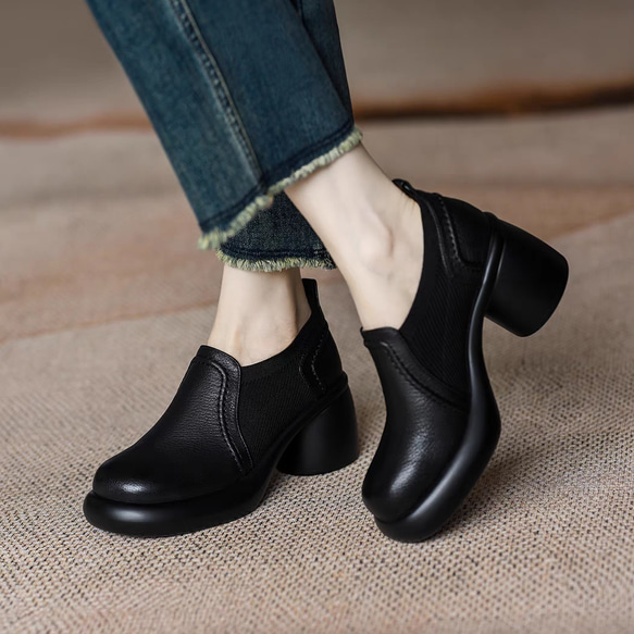 ショートブーツ 厚底ブーツ ストレッチシューズ 幅広 甲高 ゆったり幅 3e 旅行 ウェッジソール ゆったり ワイズ3e 1枚目の画像