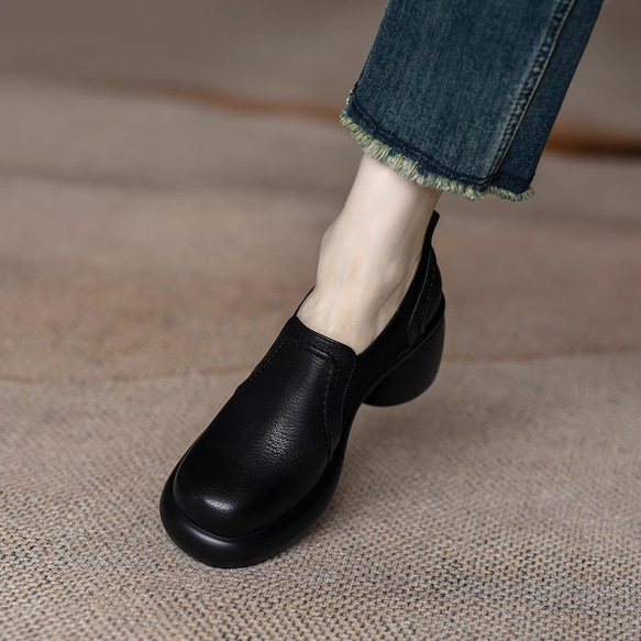 ショートブーツ 厚底ブーツ ストレッチシューズ 幅広 甲高 ゆったり幅 3e 旅行 ウェッジソール ゆったり ワイズ3e 4枚目の画像