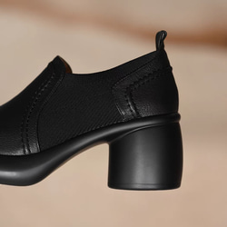 ショートブーツ 厚底ブーツ ストレッチシューズ 幅広 甲高 ゆったり幅 3e 旅行 ウェッジソール ゆったり ワイズ3e 5枚目の画像