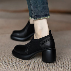 ショートブーツ 厚底ブーツ ストレッチシューズ 幅広 甲高 ゆったり幅 3e 旅行 ウェッジソール ゆったり ワイズ3e 3枚目の画像