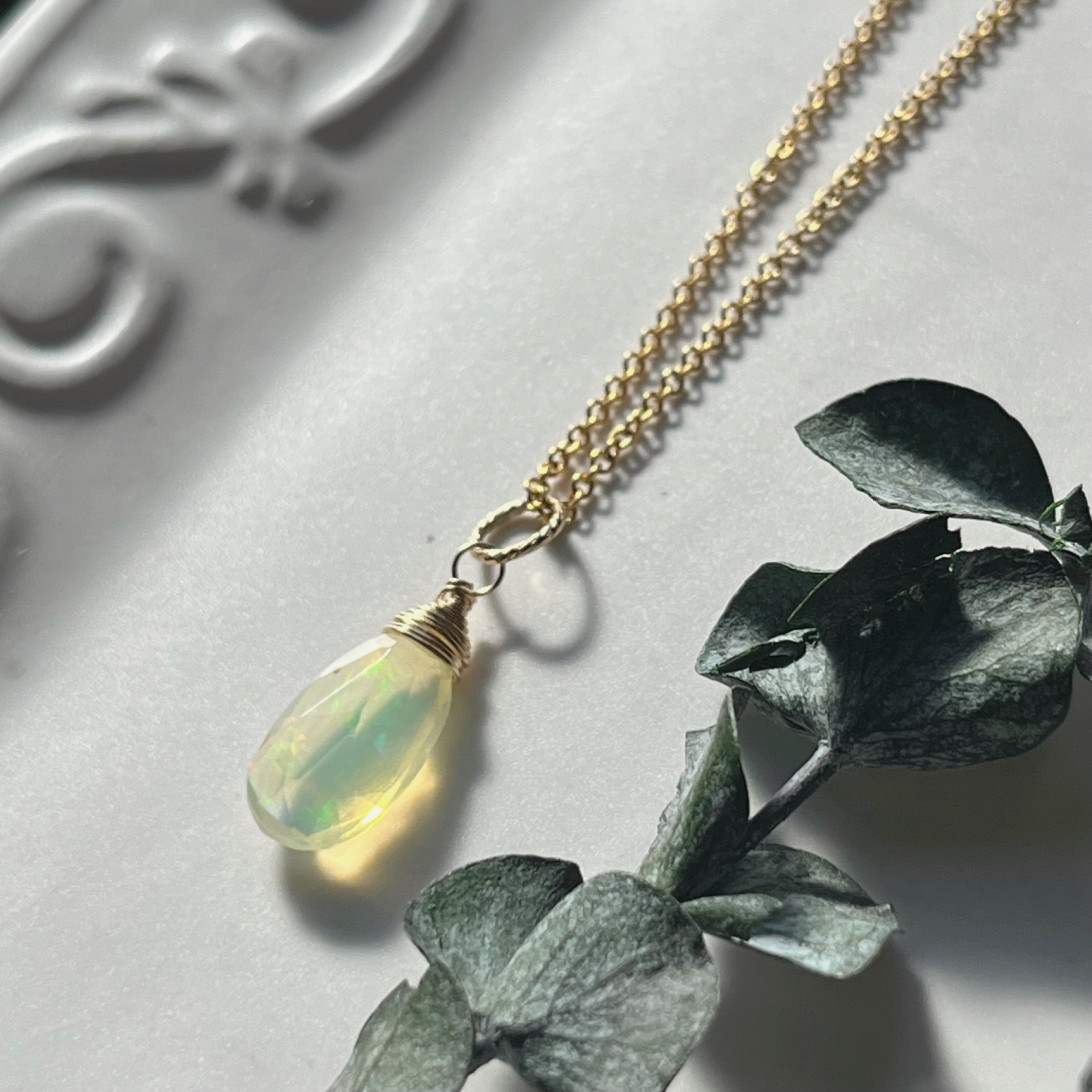 【14kgf】エチオピアオパール ネックレス