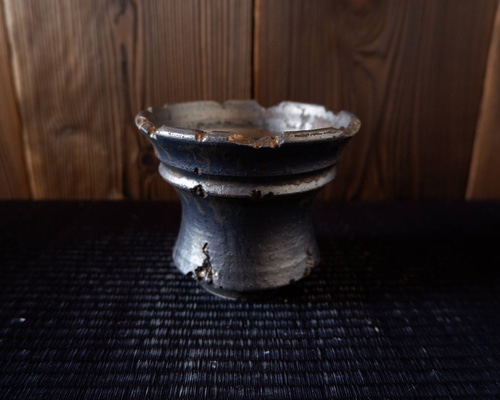【鷲ノ巣】黒金彩　植木鉢(盆栽鉢)不備有り250919-4/4 鷲ノ巣】黒金彩 植木鉢(盆栽鉢)不備有り250919-4/4 鷲ノ巣】黒