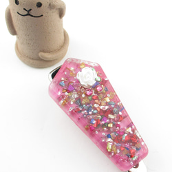 新春クォーツの「ある？」「あるよ～」のやり取りは、どことなくホッとします♪<創作ヘアクリップ>HC049 1枚目の画像