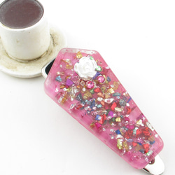 新春クォーツの「ある？」「あるよ～」のやり取りは、どことなくホッとします♪<創作ヘアクリップ>HC049 2枚目の画像