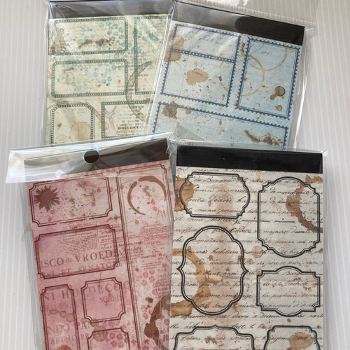 海外マステ 紙モノ メモ コラージュ素材 まとめ売り