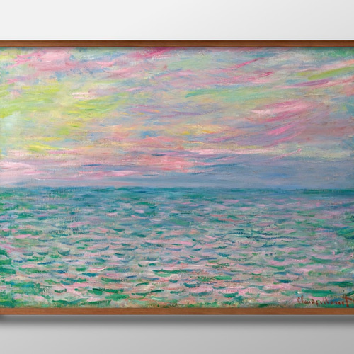 8157□アートポスター 絵画 A3サイズ『クロード・モネ 夕日