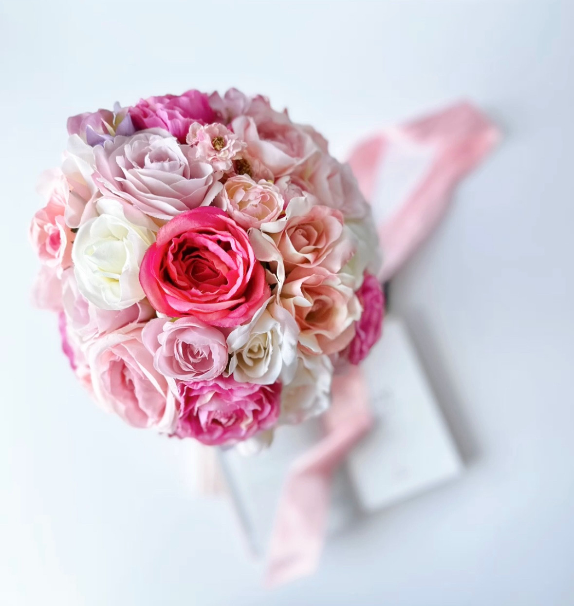 ラウンドブーケ 結婚式 ウエディング ブートニア 書き下ろし 