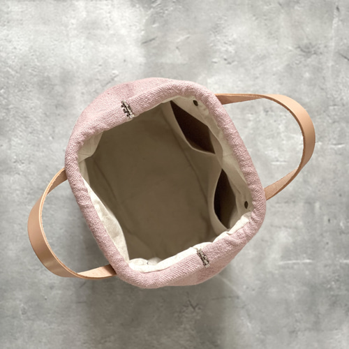 ⚮̈ミナペルホネン tambourine pink まるっこニュームバッグ 口金  