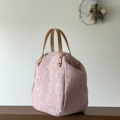 ⚮̈ミナペルホネン tambourine pink まるっこニュームバッグ 口金  