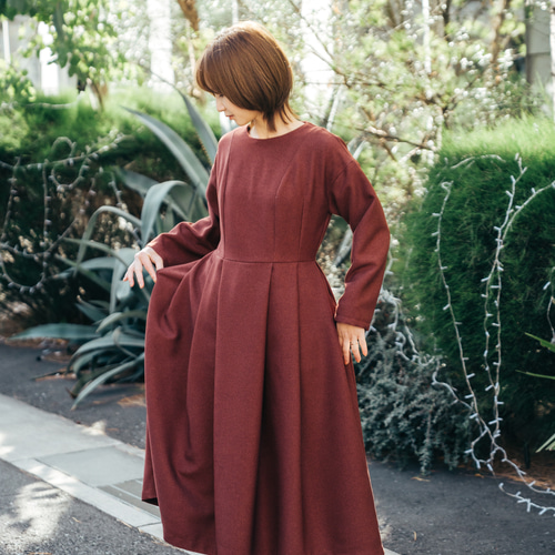 タウンドレス/冬（レンガブラウン） ワンピース moemine/モエミネ 通販