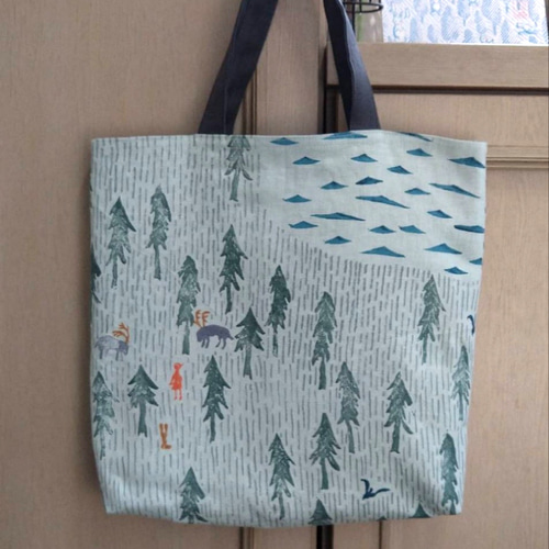 くったり縦長トート*minaperhonenのファブリックを使って*oneday ミナ