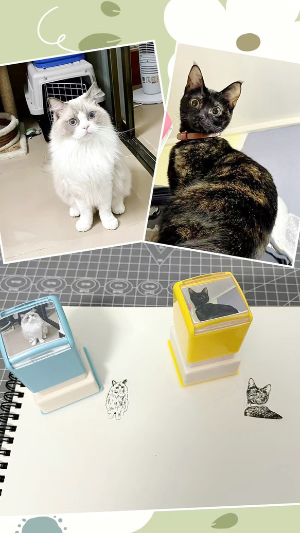 世界に一つだけのはんこ、スタンプPlusタイプ　 愛犬・愛猫 動物　犬　猫　うさぎ　鳥　ハムスタ-　ペット 2枚目の画像