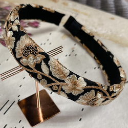 クラシックフラワーシリーズ♡インド刺繍リボンのカチューシャ