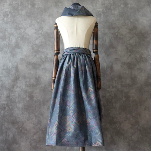 感謝の¥5000off＊【一点モノ】大島紬 着物リメイク ギャザー スカート