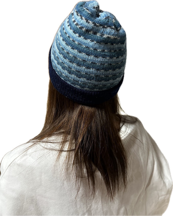 リバーシブル＊ニット帽 GuruGuruBeanie リバーシブル ニット帽