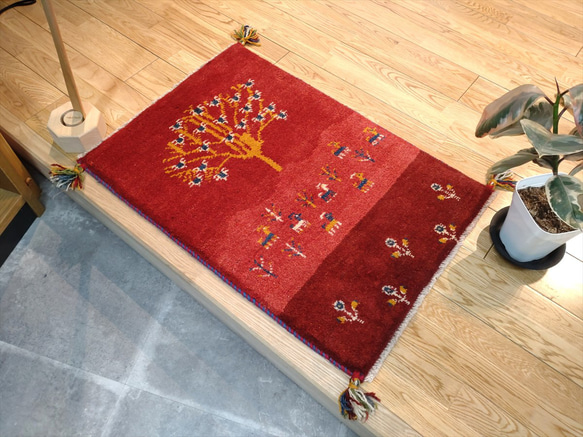 楽天市場】ぺルシャ 【本場イラン産】 ギャッベ 玄関マット ギャベ