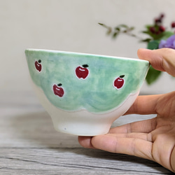 『新春福袋⑥』りんご柄のお茶碗&フリーカップのセット 3枚目の画像