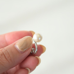 -set- one pearl 送料無料 一粒パール イヤリング ネックレス セット 痛くない 日本製 金属アレルギー 9枚目の画像