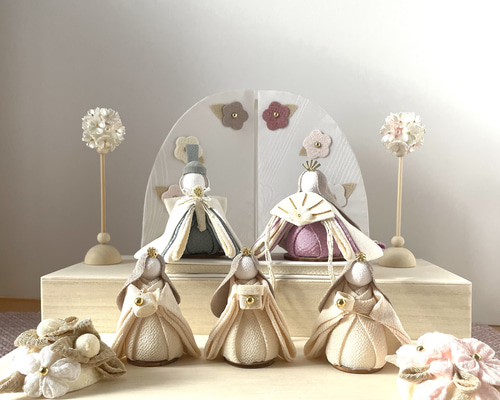 わたあめみたいなお雛様 二段かざり 〜うららか〜 ひな人形・雛飾り