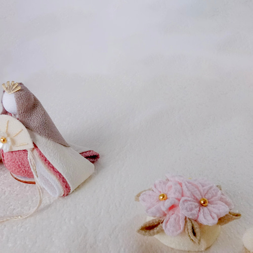 わたあめみたいなお雛様 二段かざり 〜うららか〜 ひな人形・雛飾り